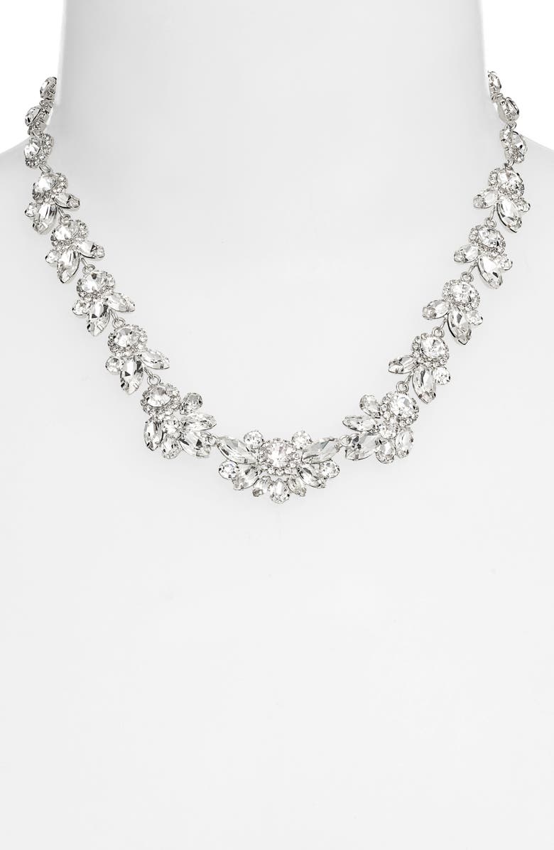 CRISTABELLE Floral Crystal Statement Necklace, Alternate, color, 