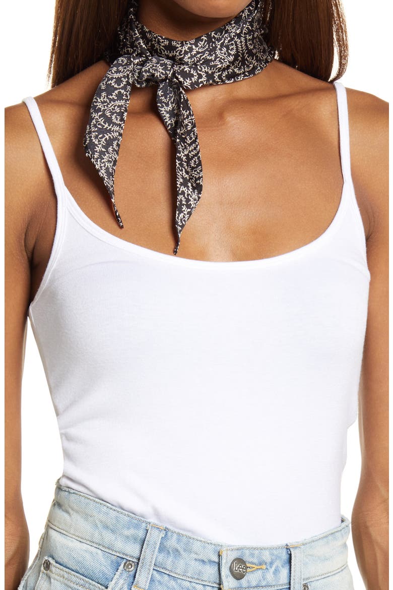 Print Kite Scarf, Main, color, BLACK VINTAGE ARABESQUE