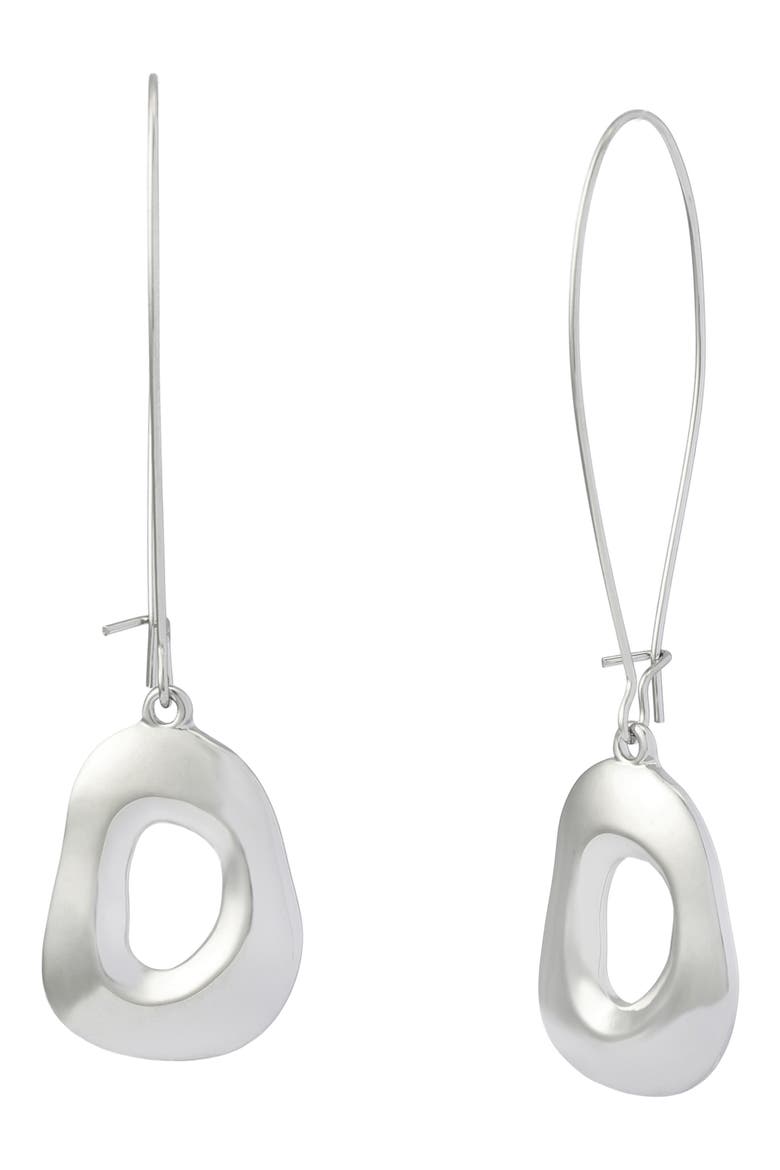 Sculptural Earrings, Main, color, RHODIUM