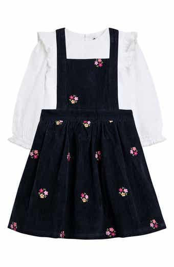 Ruffle Top & Corduroy Dress Set