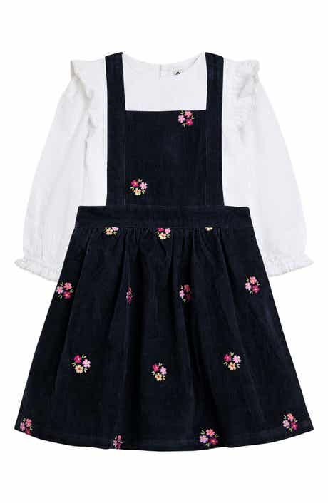 Ruffle Top & Corduroy Dress Set