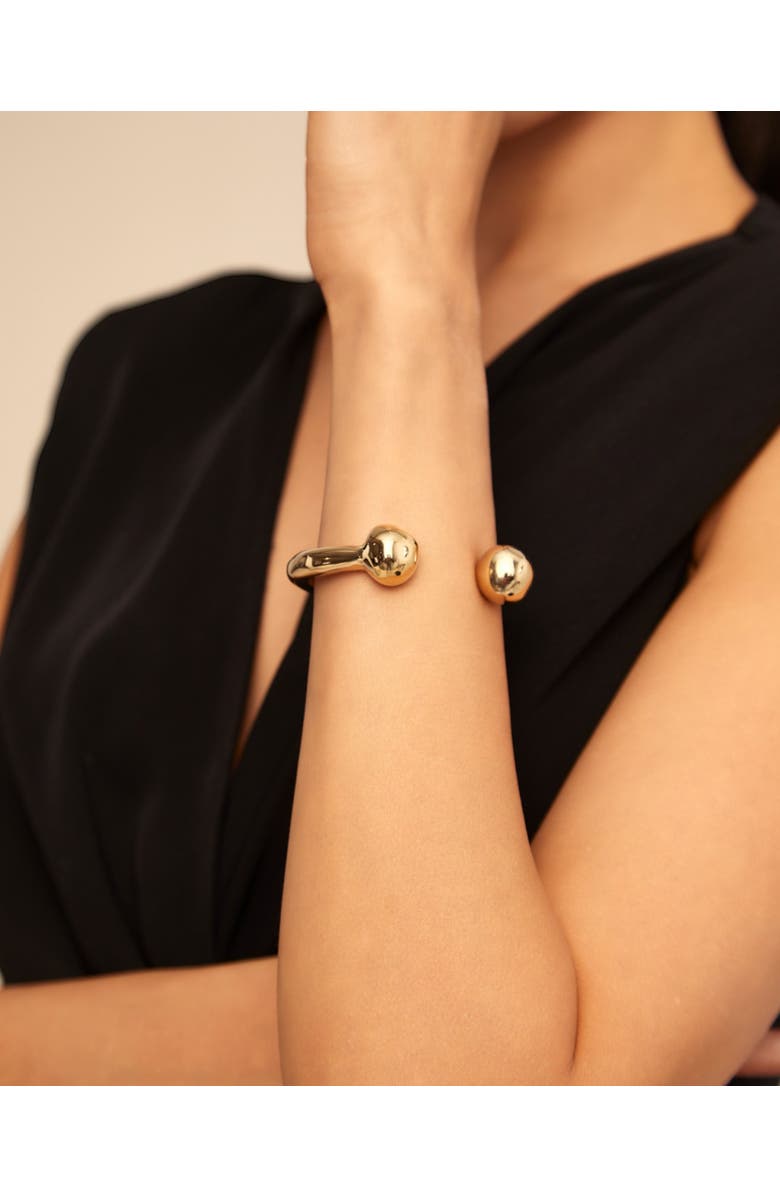 UNODE50 Double Bead Bangle, Alternate, color, Gold