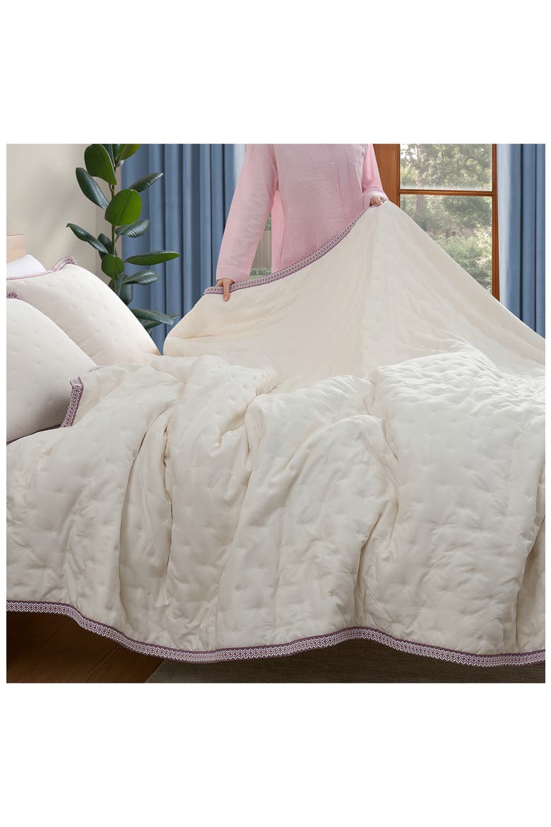 Devon UGGBraid Quilt & Shams Set, Alternate, color, SNOW/ DUSTY ORCHID