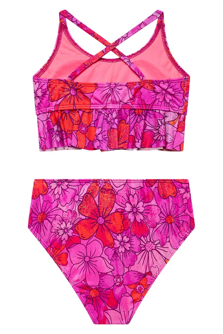 Kids' Bralette Two-Piece Swimsuit, Alternate, color, PINK