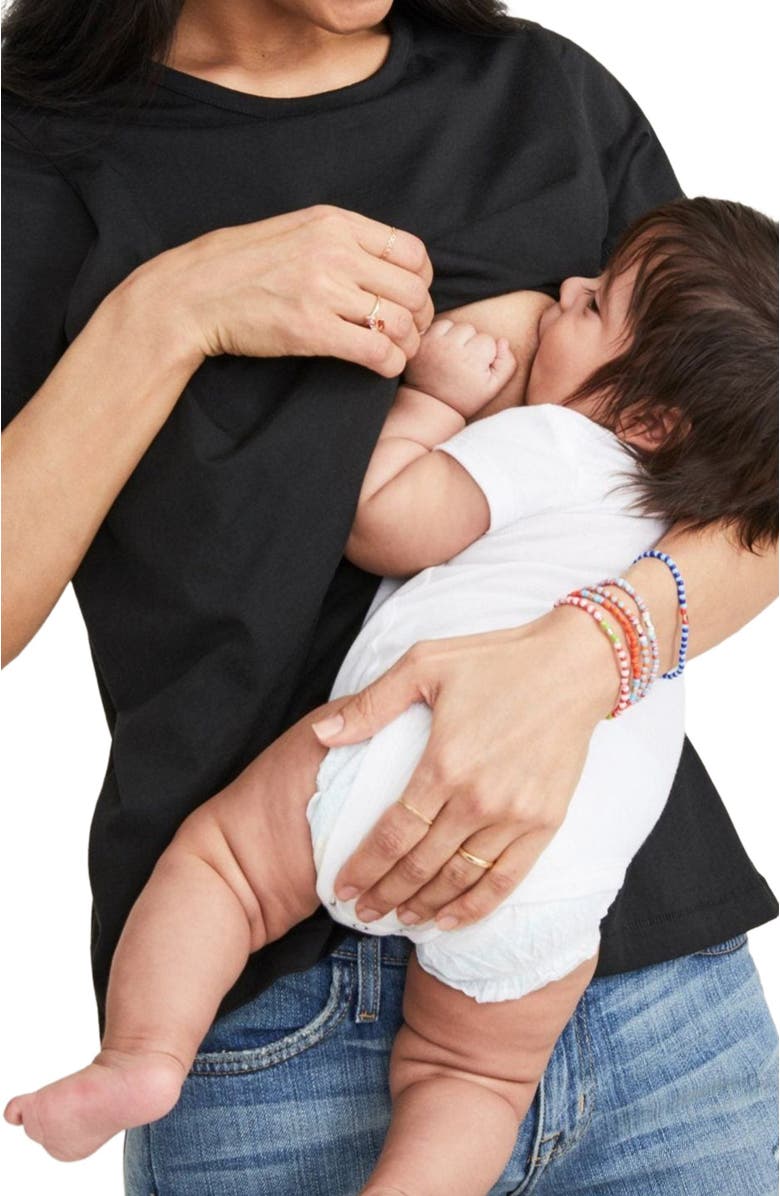 HATCH Collection The Luxe Nursing Tee, Alternate, color, Black