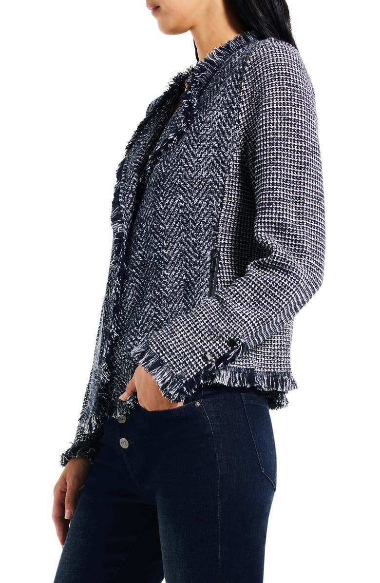 NIC+ZOE Fringe Mix Jacket, Alternate, color, Indigo Multi