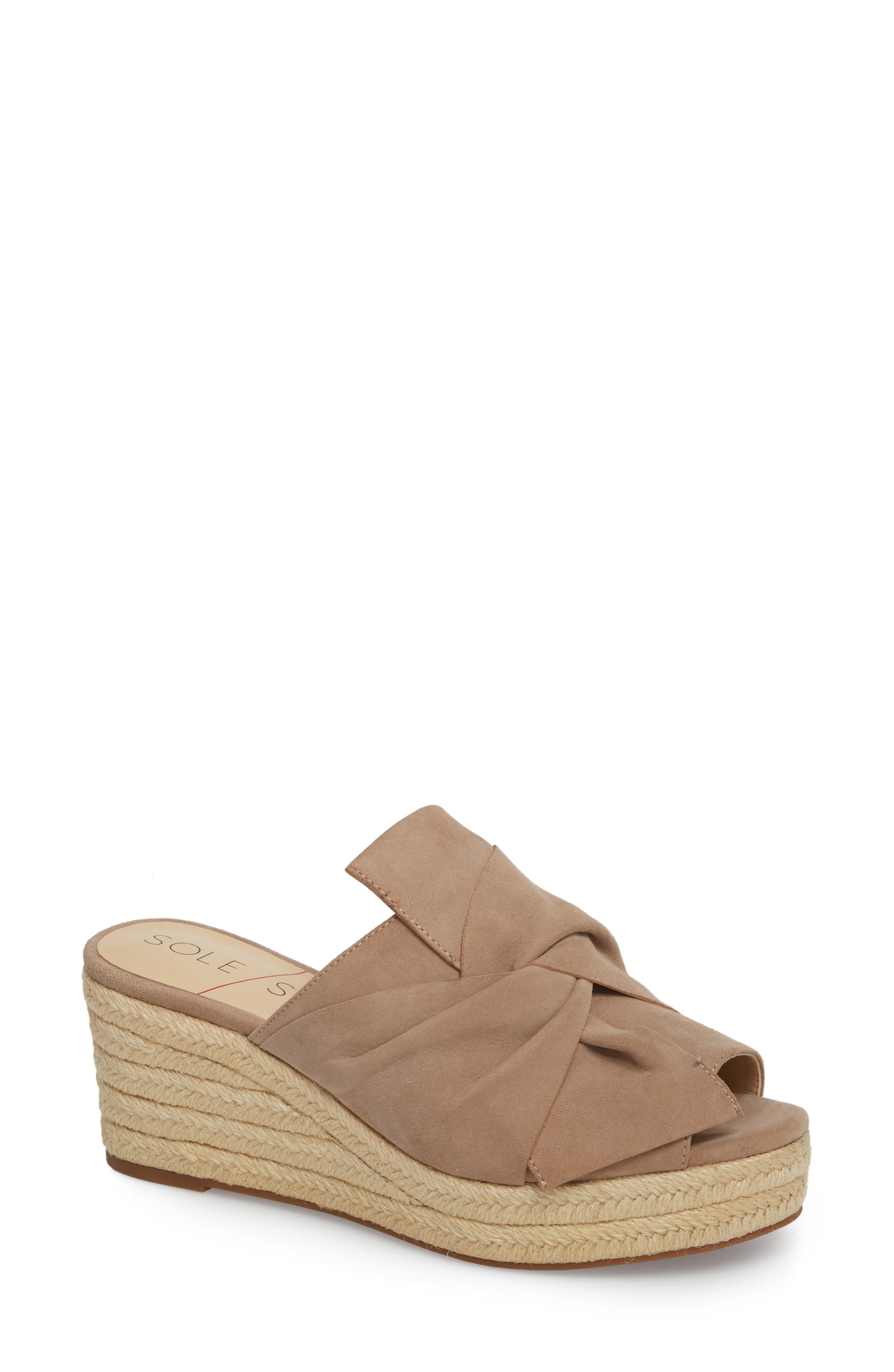 Carima Espadrille Wedge, Main, color, TAUPE FABRIC