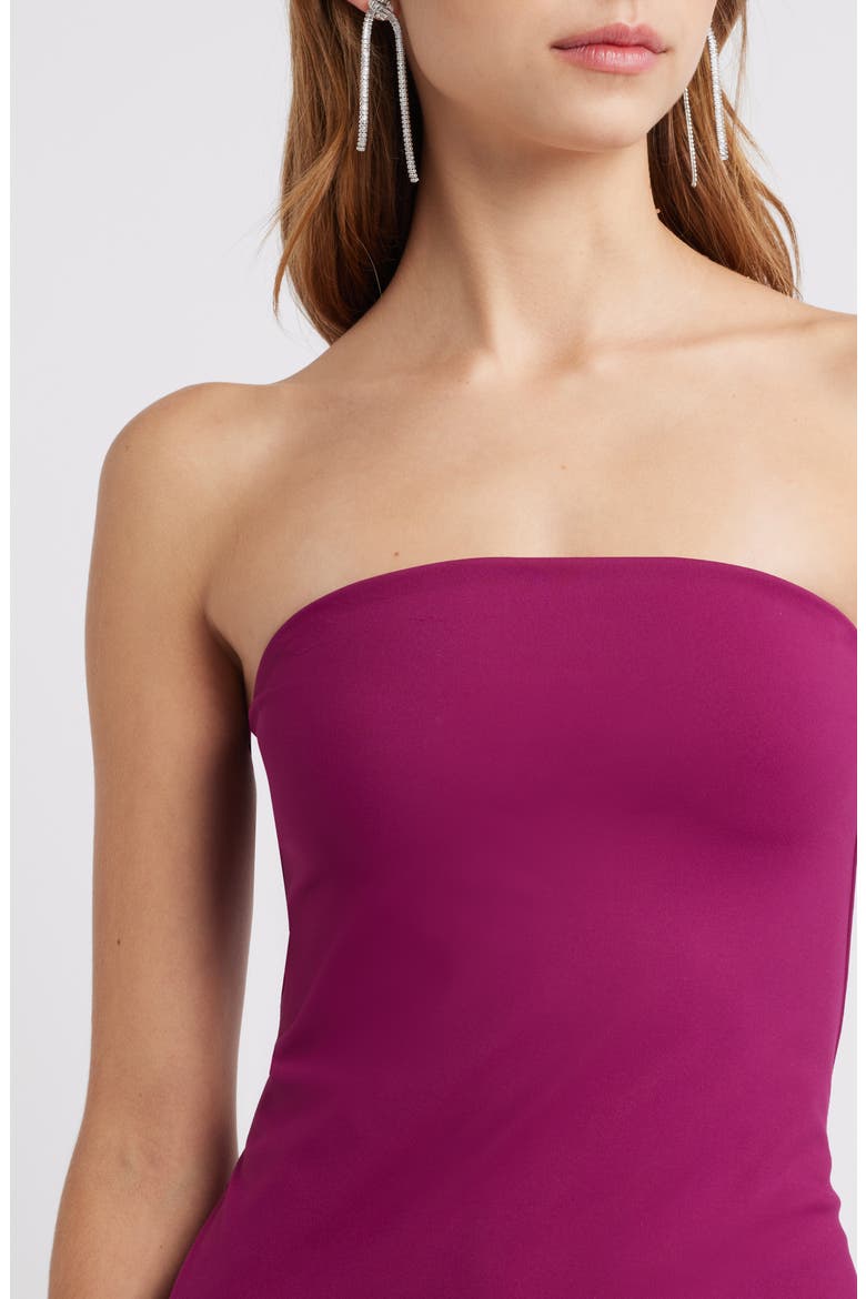 Strapless Dress, Alternate, color, PURPLE MAGENTA