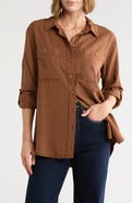 Sanctuary Tencel® Lyocell Boyfriend Button-Up Shirt