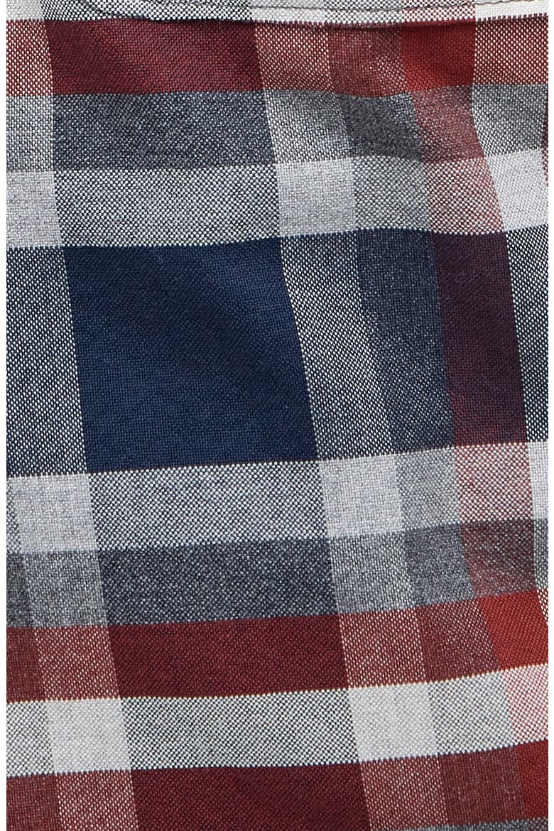Bownmont Plaid Button-Down Shirt, Alternate, color, FIRED BRICK