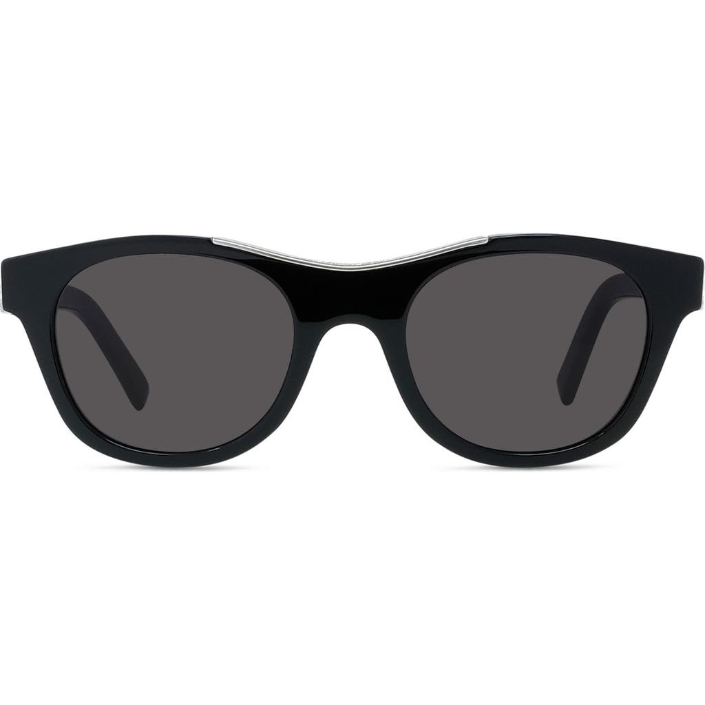 Givenchy 4G 50mm Geometric Sunglasses in Shiny Black /Smoke  product