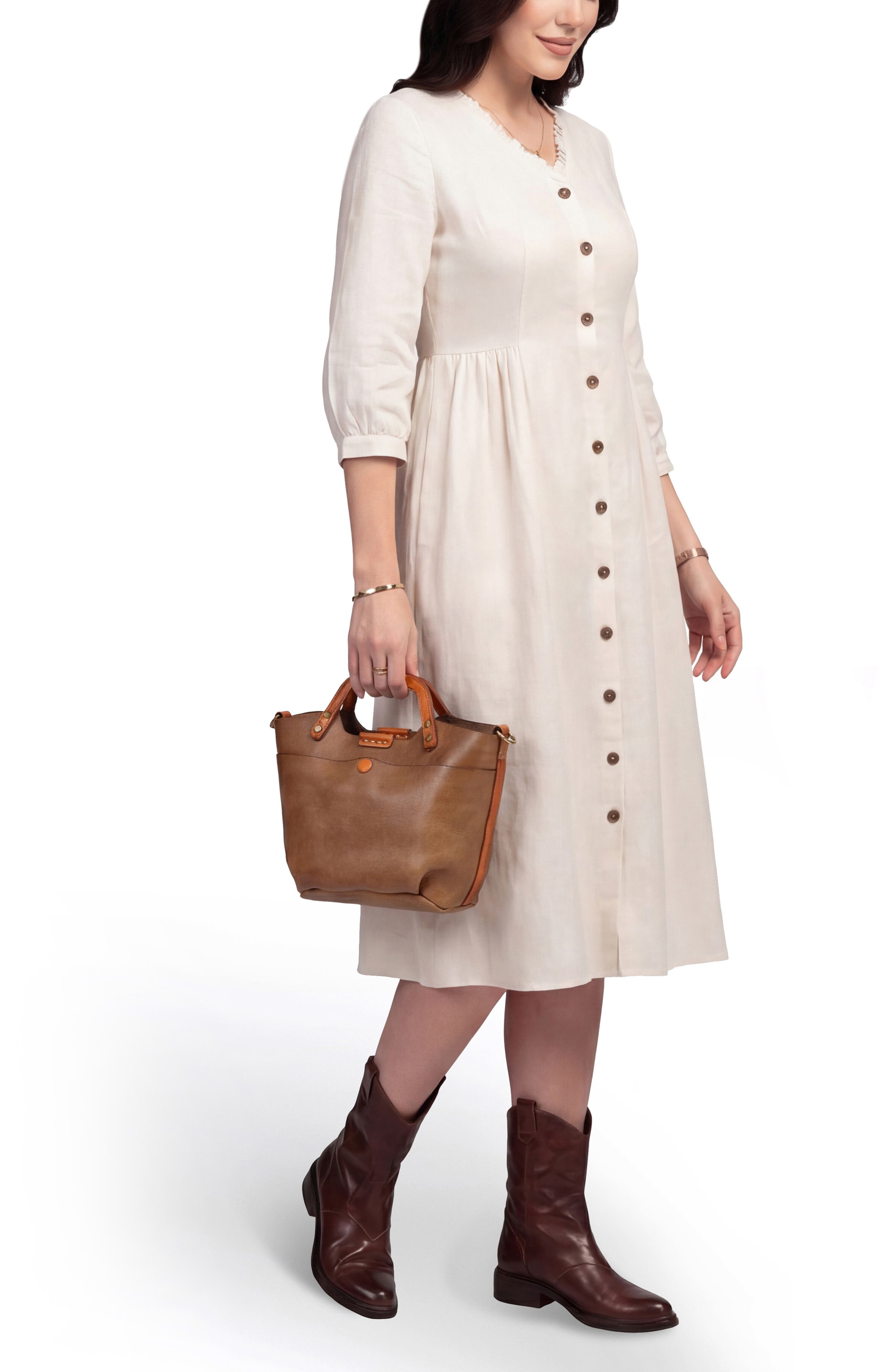 OLD TREND Sprout Land Mini Leather Tote, Alternate, color, Taupe