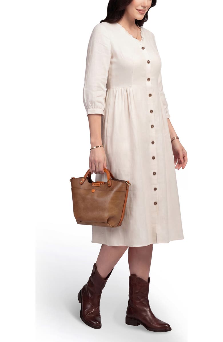 OLD TREND Sprout Land Mini Leather Tote, Alternate, color, Taupe