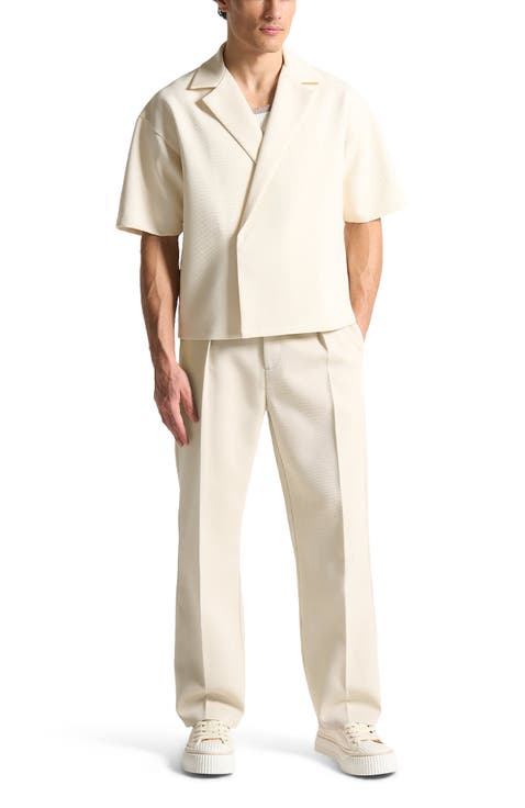 Abel Boxy Twill Double Breasted Shirt