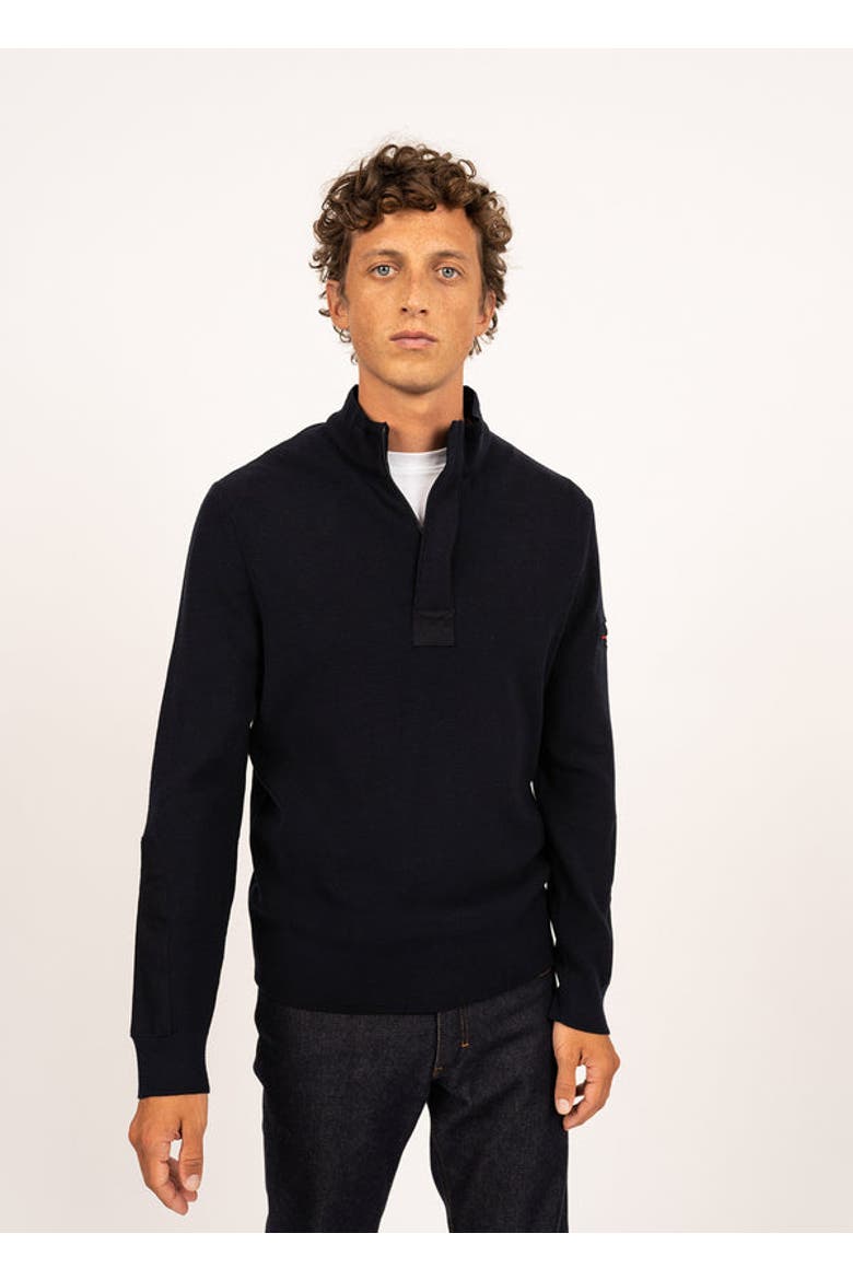 LOUP DE MER II - Quarter Zip Sweater, Alternate, color, Navy