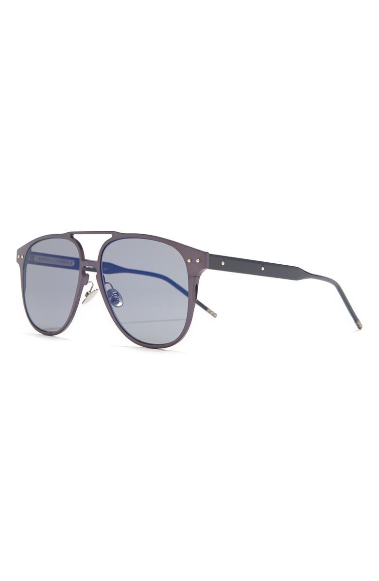 Bottega Veneta 57mm Aviator Sunglasses, Alternate, color, 