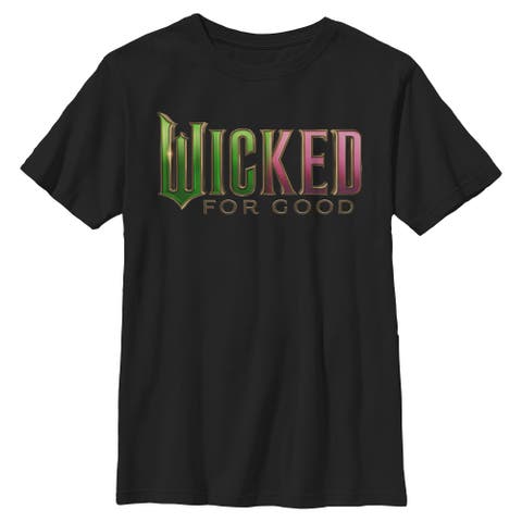 Boy's Wicked For Good Official Tonal Logo  Graphic T-Shirt
