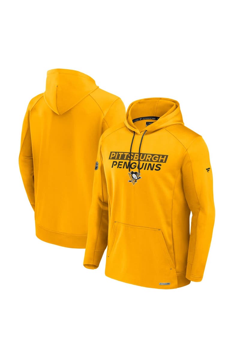 FANATICS Men's Fanatics  Gold Pittsburgh Penguins Authentic Pro Rink Fleece Pullover Hoodie, Alternate, color, Gold