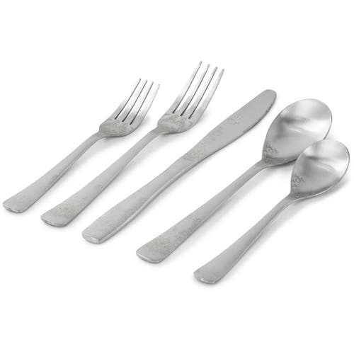 Gibson Home Bishop Hill 20 Piece Stainless Steel Floral Flatware Set In Silver