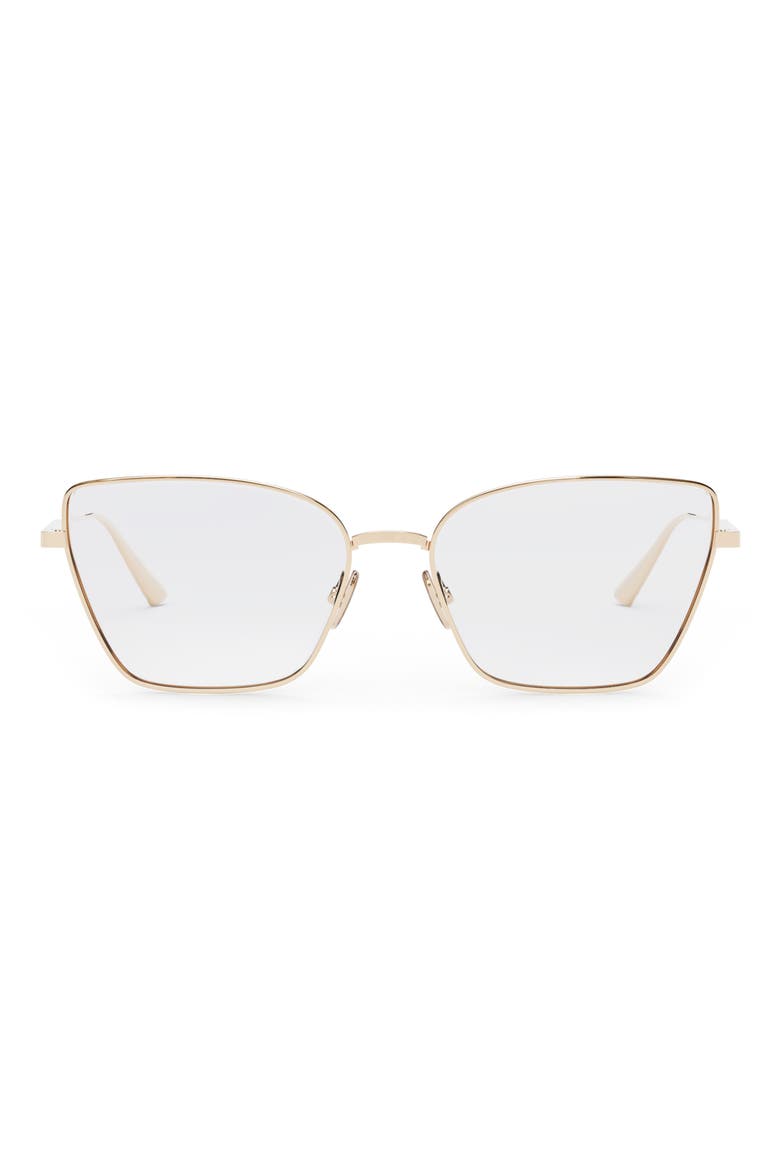 GemDiorO B2U 57mm Butterfly Optical Glasses, Main, color, SHINY LIGHT NICKELTIN