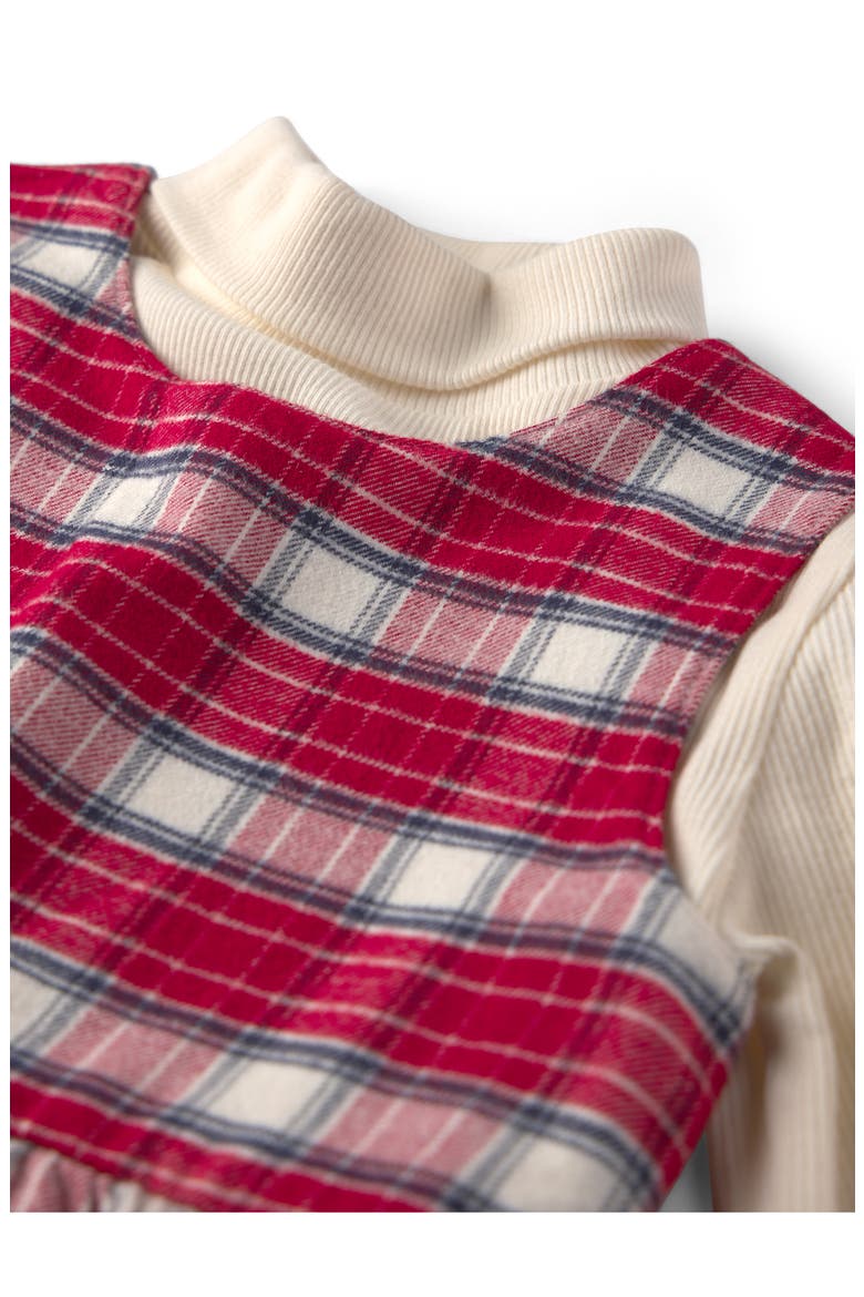 Kids' Plaid Jumper & Turtleneck Bodysuit Set, Alternate, color, RED PLAID