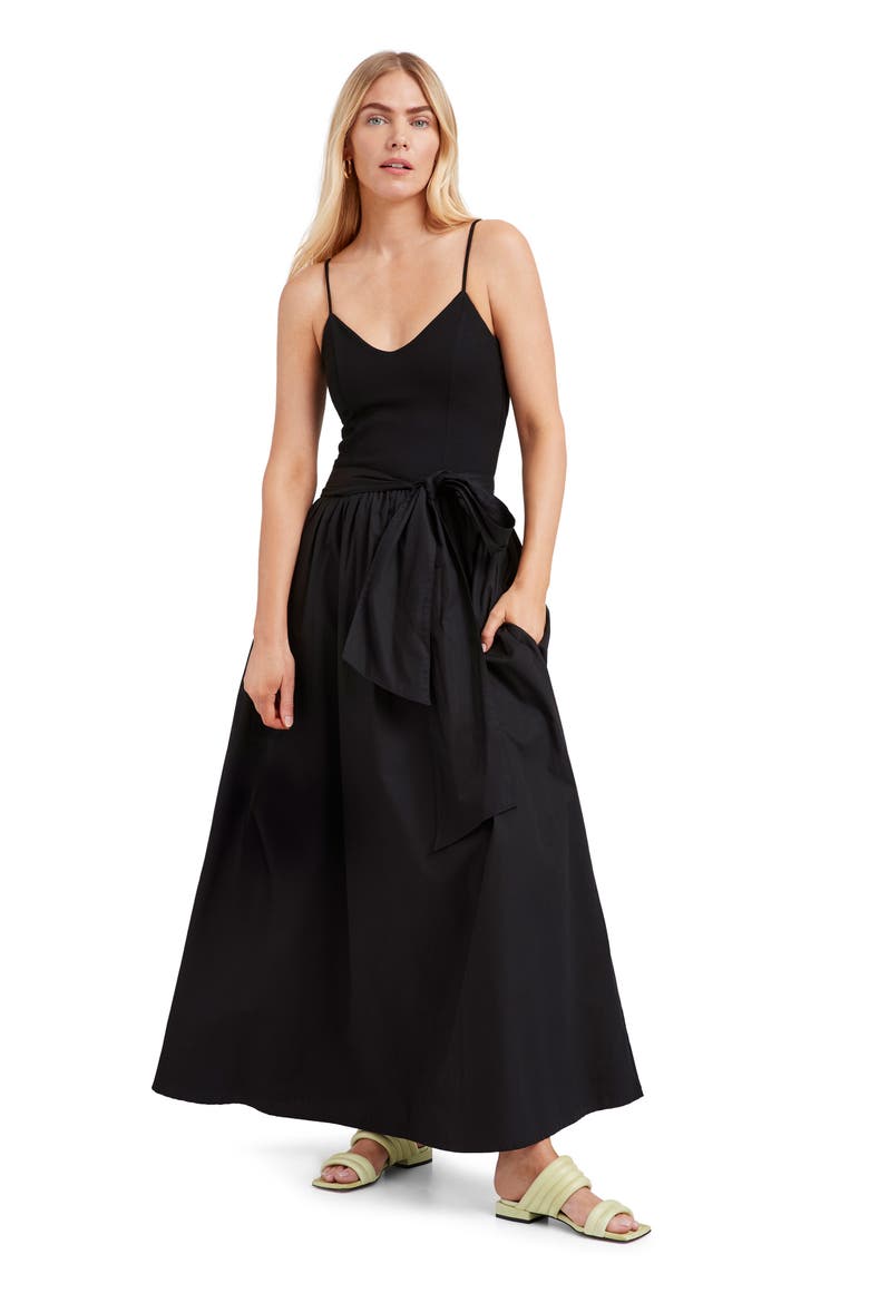 Tally Maxi Sundress, Alternate, color, BLACK