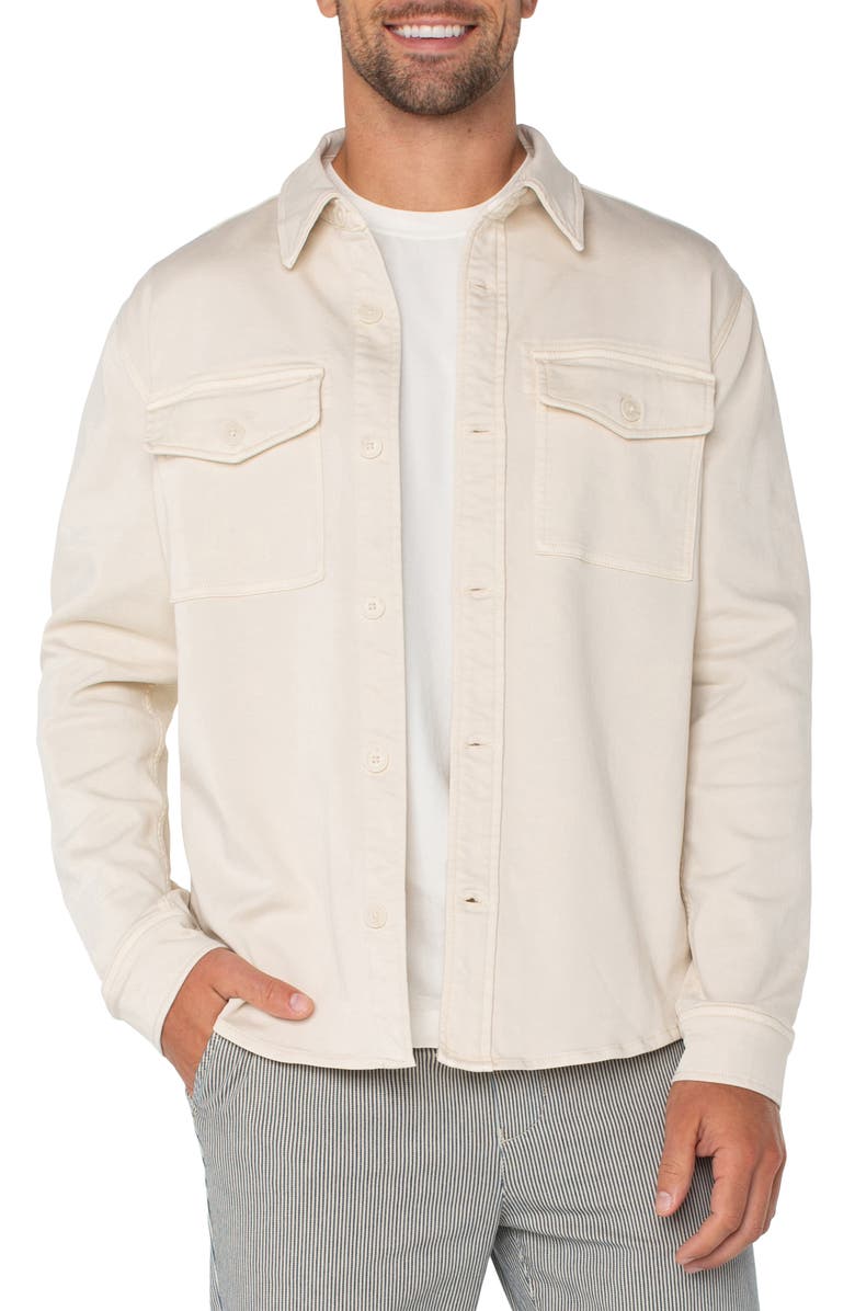 Liverpool Los Angeles Stretch Cotton Blend Overshirt, Main, color, 