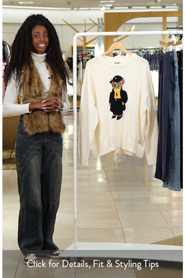 Polo Bear Cotton Crewneck Sweater video