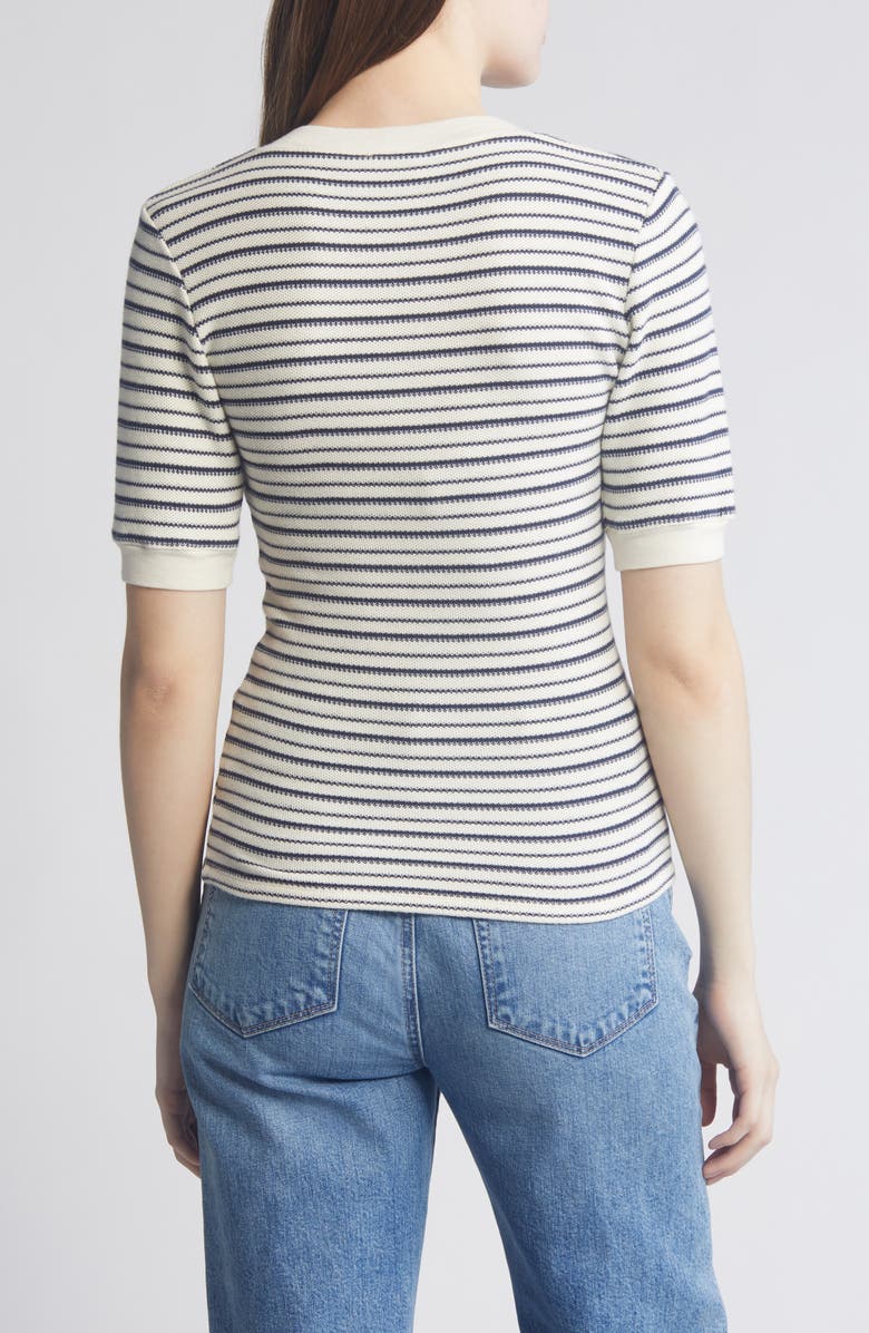 Nation LTD Reeve Lace Up Cotton Knit Top, Alternate, color, 