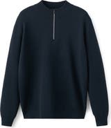 MANGO Comfort Quarter Zip Sweater