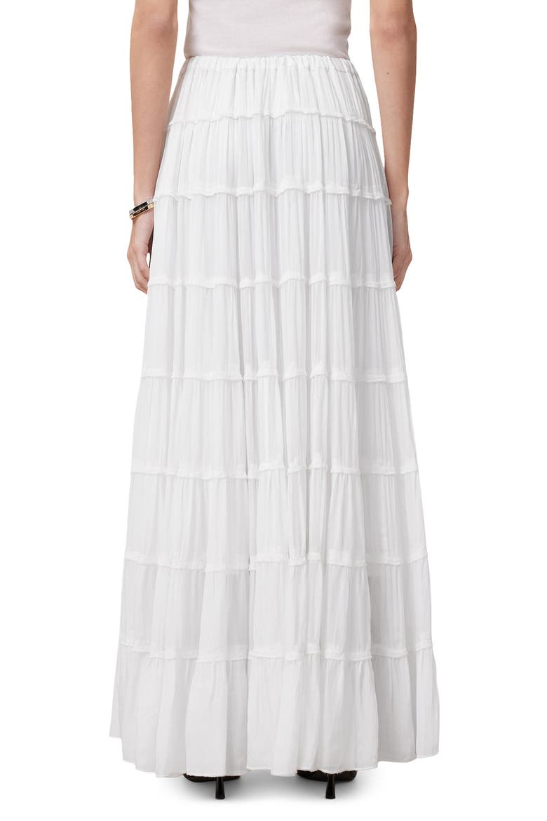 Eva Tiered Maxi Skirt, Alternate, color, CHALK WHITE
