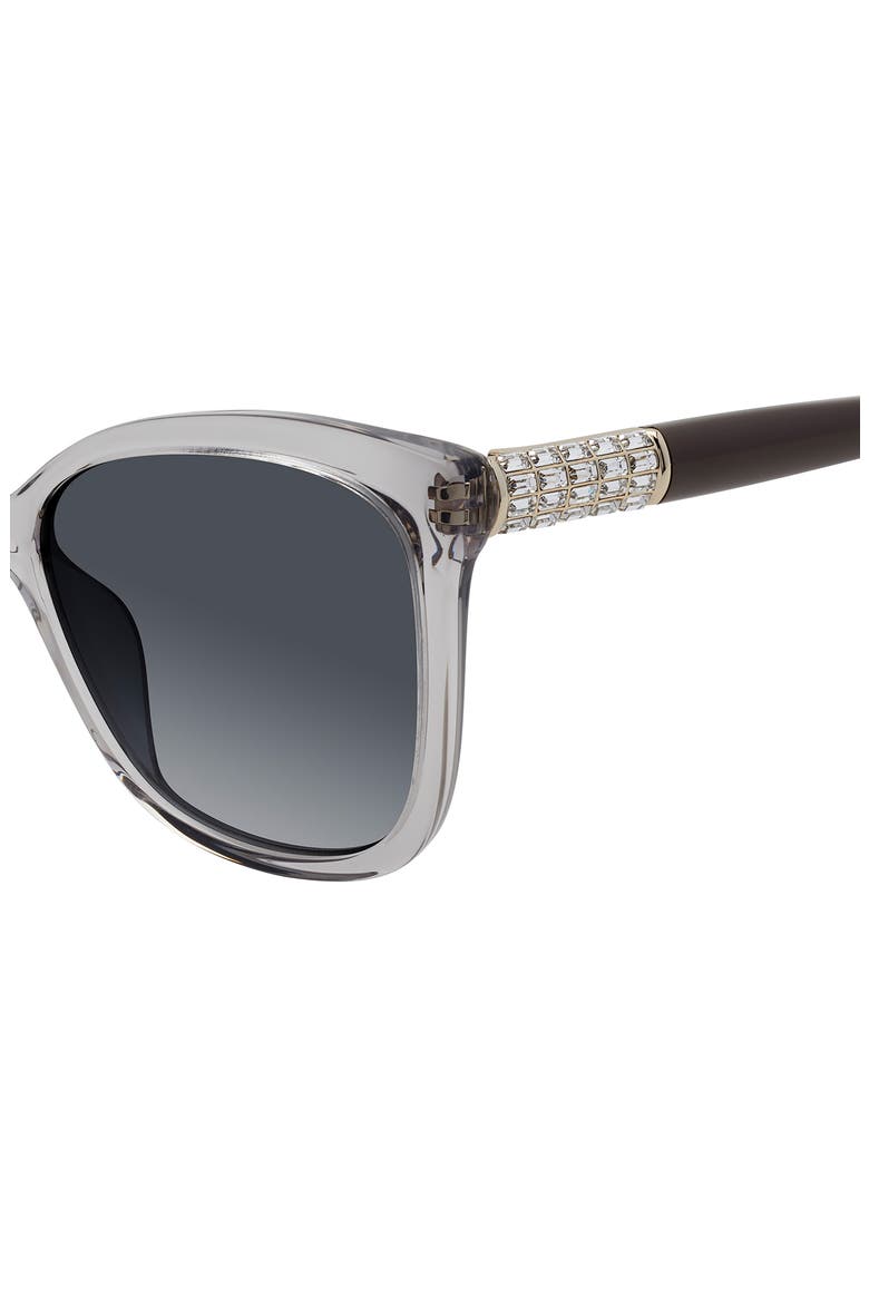 56mm Gradient Butterfly Sunglasses, Alternate, color, GREY