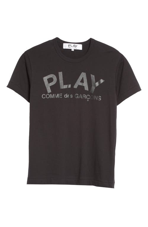 Comme Des Garçons Play Comme Des Garcons Play Mens Black Reverse Logo-print Cotton-jersey T-shirt In Black