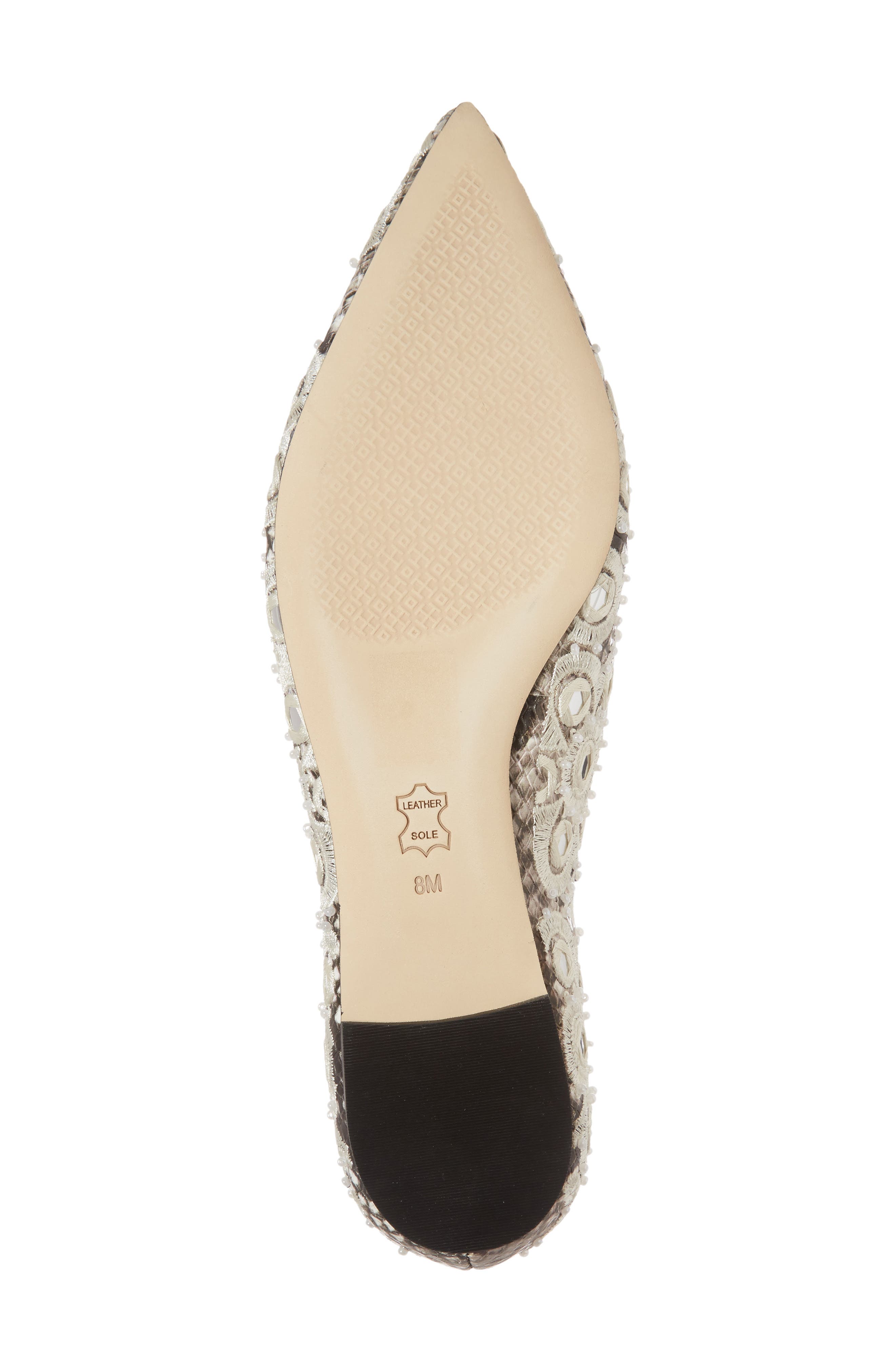 Yasmin Embroidered Flat, Alternate, color, BLACK/ WHITE/ MULTI