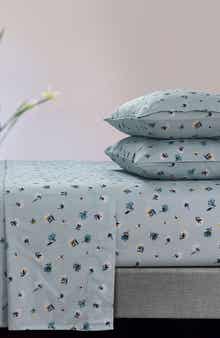 AZORES HOME Floryn Cotton Flannel Sheet Set
