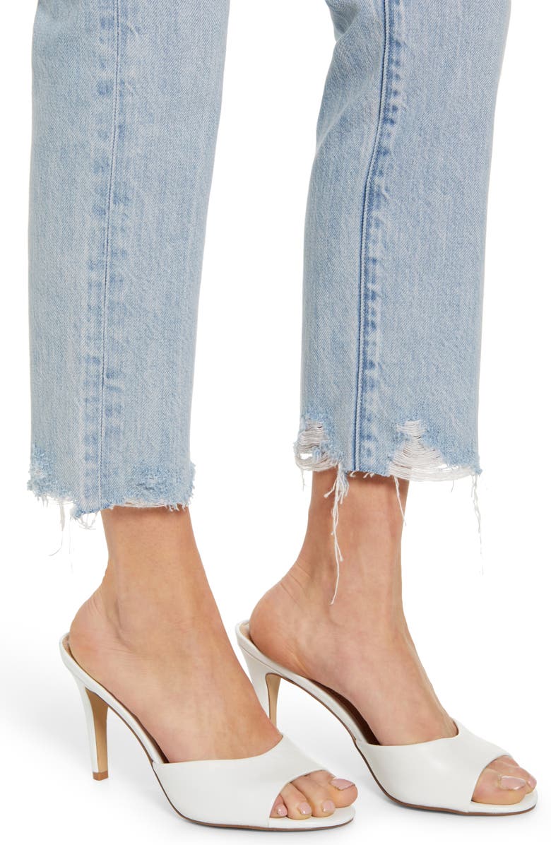 AG Isabelle High Waist Ankle Straight Leg Jeans, Alternate, color, 