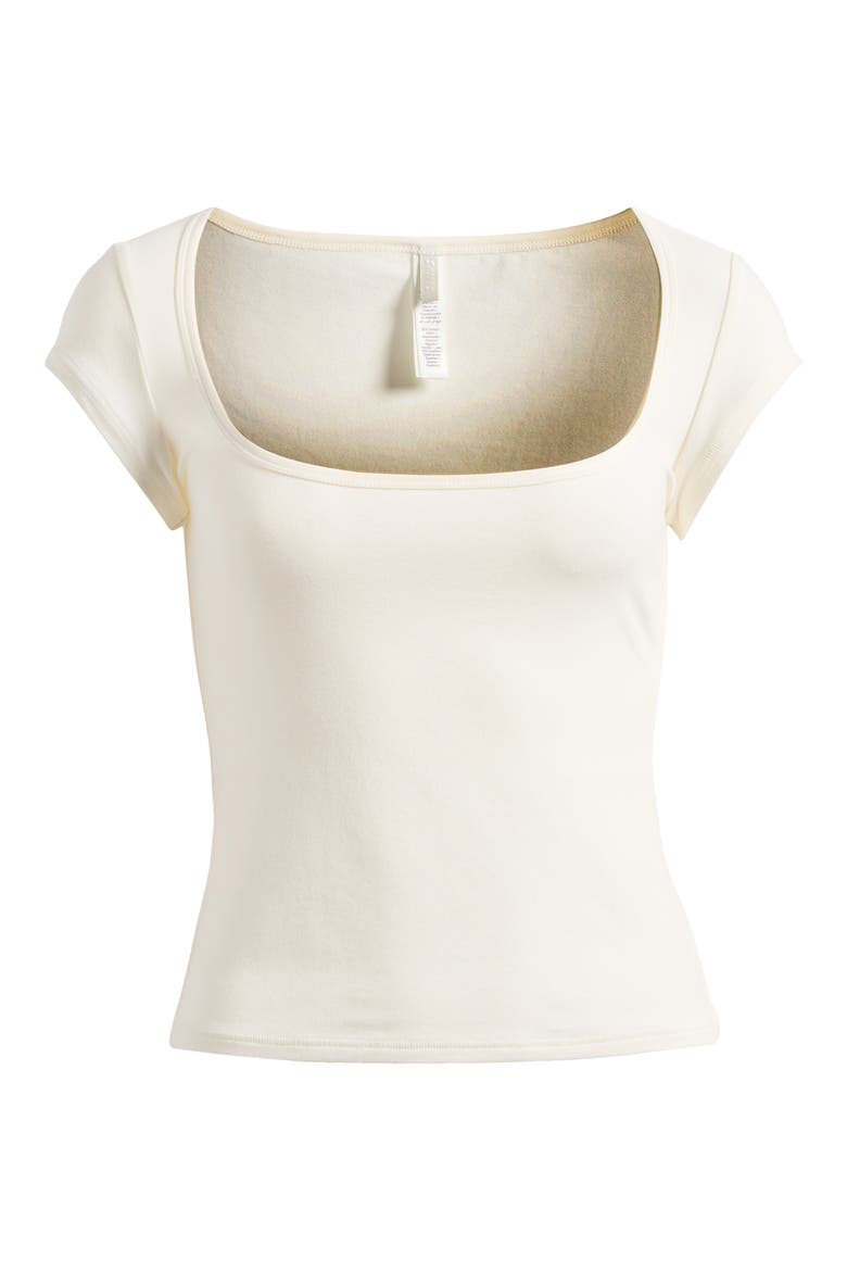Scoop Neck Cotton Blend Jersey T-Shirt, Alternate, color, MARBLE