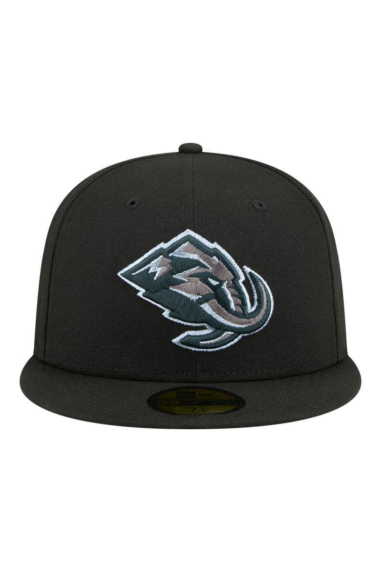 Men's New Era Black Utah Mammoth Color Pop 59FIFTY Fitted Hat, Alternate, color, Black