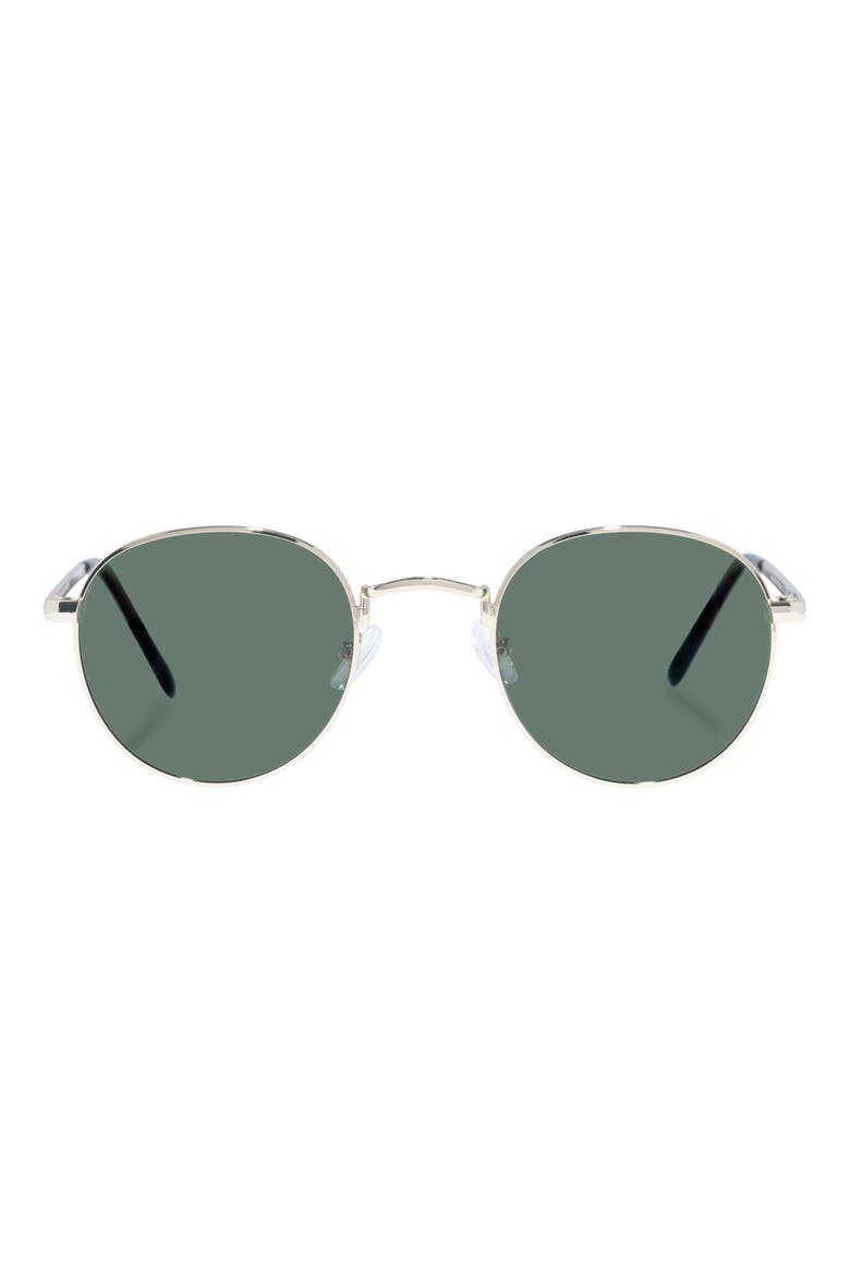 Rising 50mm Polarized Oval Sunglasses, Main, color, GOLD / DARK TORT