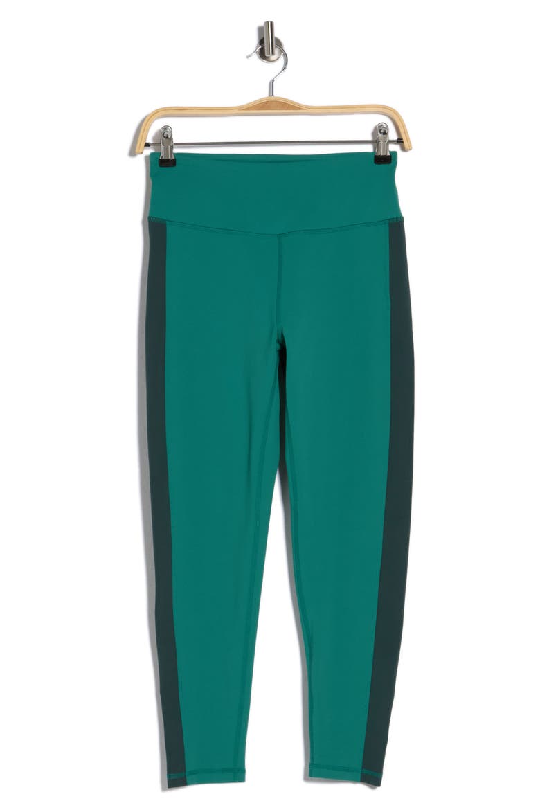 Perform Colorblock High Waist 7/8 Leggings, Alternate, color, GREEN HEIRLOOM-GREEN
