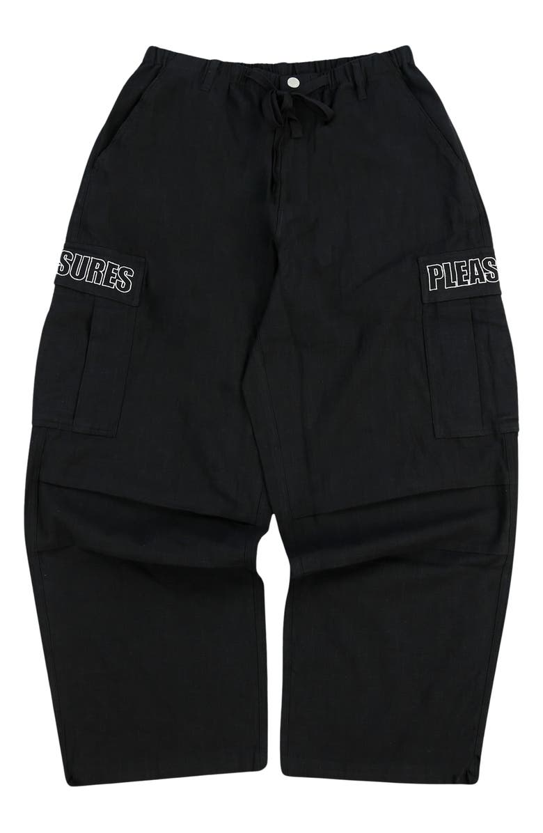PLEASURES Visitor Wide Leg Cargo Pants, Alternate, color,