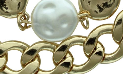 Olivia Welles Lala Mixed Chain Bracelet Set In Multi