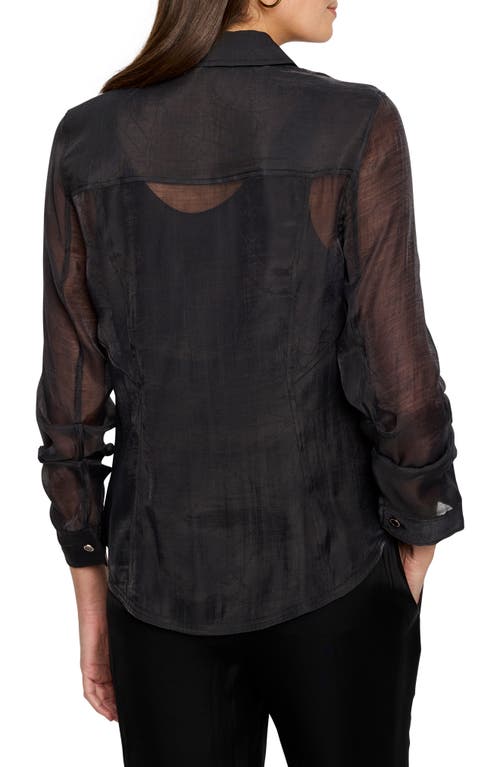 Nic + Zoe Nic+zoe Batiste Breeze Voile Jacket In Black Onyx