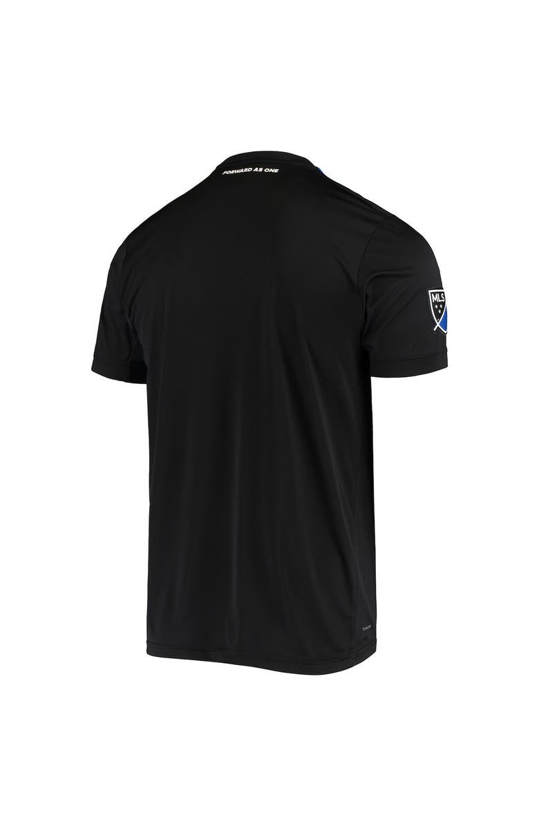 adidas Men's adidas Black San Jose Earthquakes 2020 Replica Blank Primary AEROREADY Jersey, Alternate, color, 