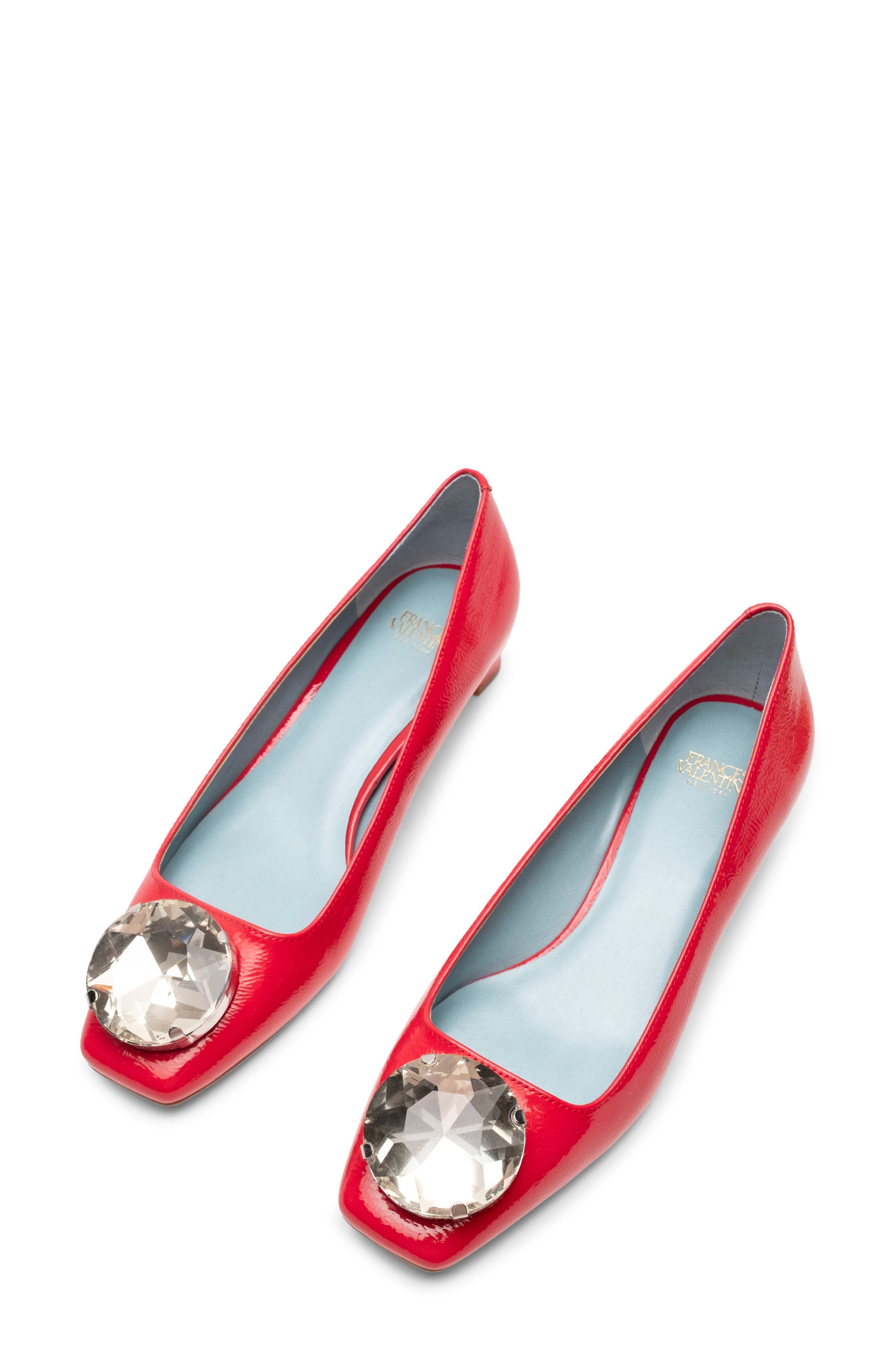 Mary Embellished Square Toe Pump, Alternate, color, TOMATO