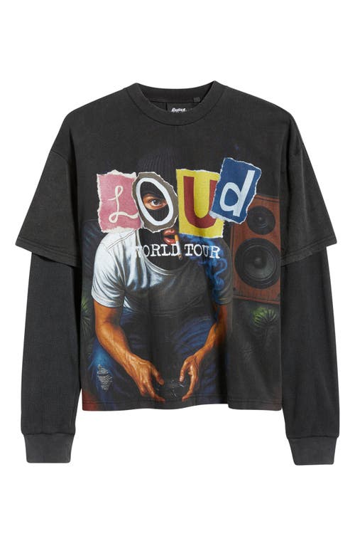 Rolling Loud Dorm Room Layered Look Graphic T-shirt In Black