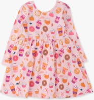 RuffleButts Knit Long Sleeve Twirl Dress