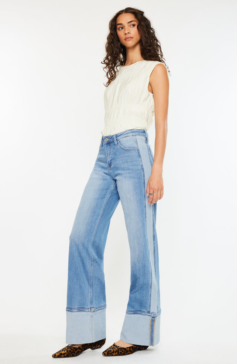 KanCan Arlene High Rise Wide Leg Jeans, Alternate, color, Light Wash