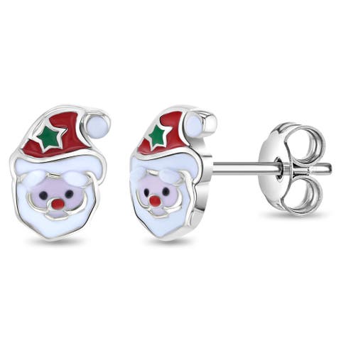 Jolly Christmas Santa Earrings
