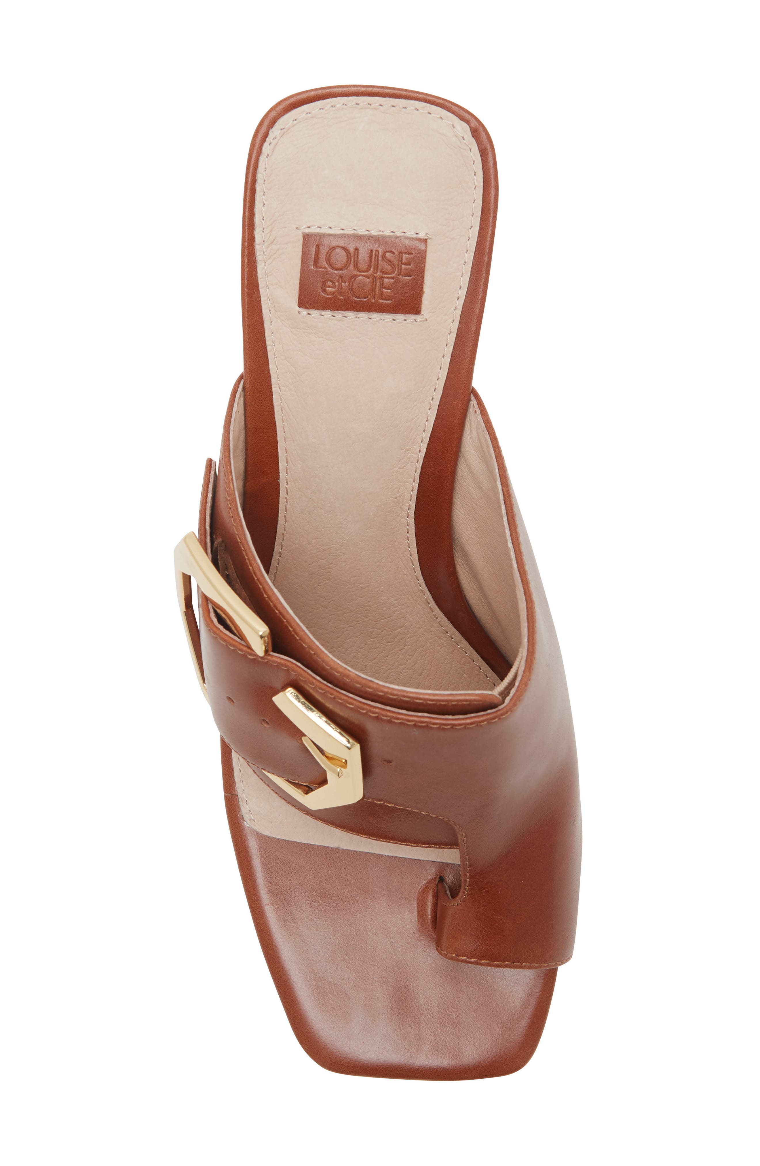 Linora Slide Sandal, Alternate, color, PEANUT BRITTLE LEATHER